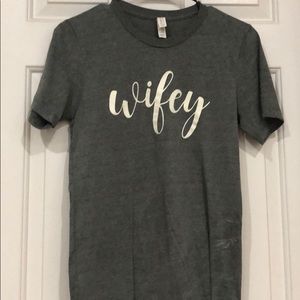 Gray wifey T-shirt